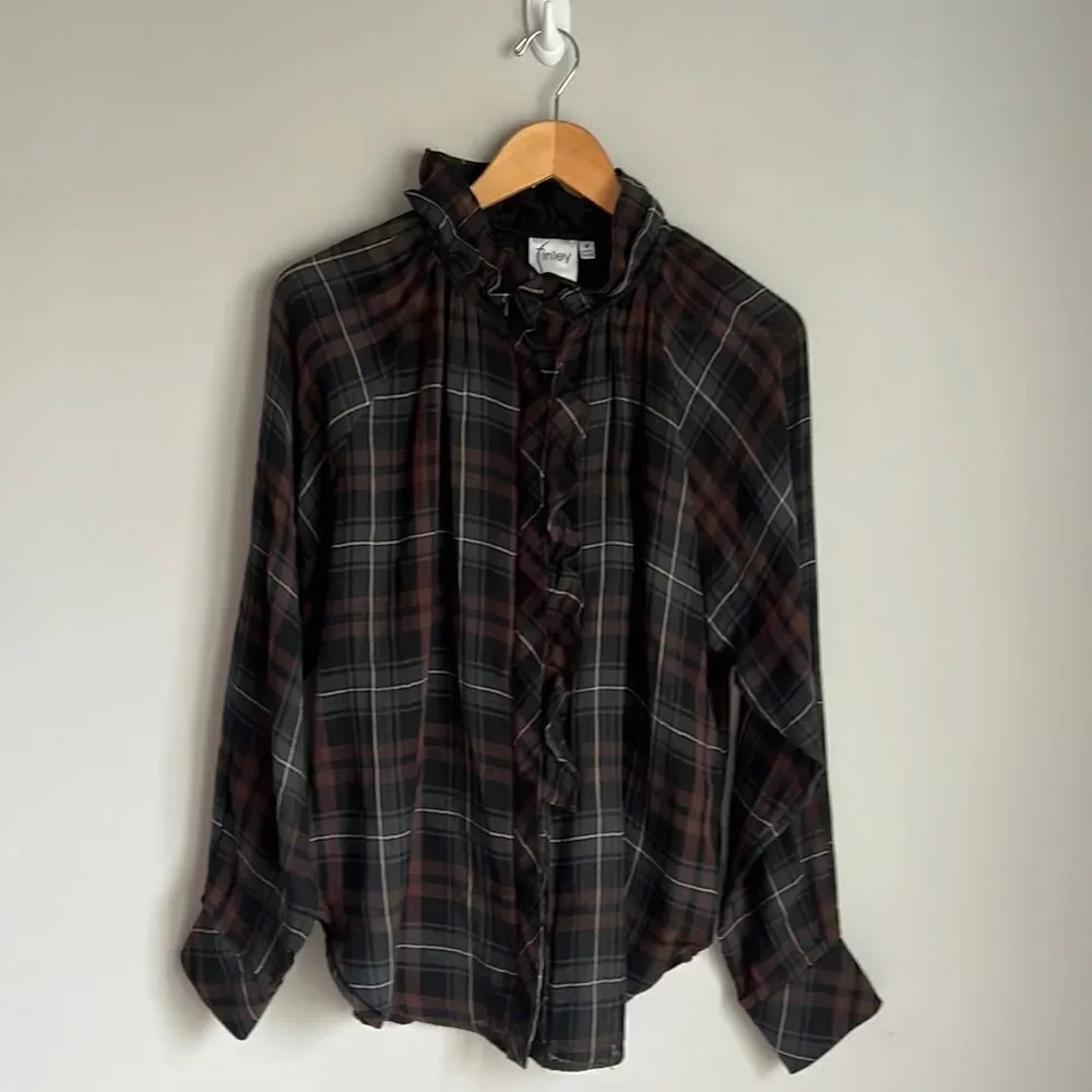 Finley plaid cotton long sleeve button down shirt